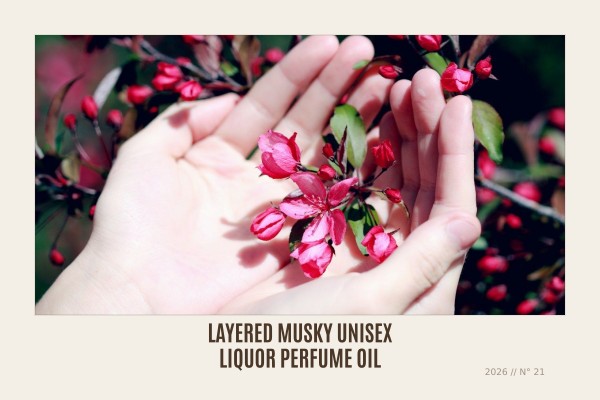 layered musky unisex liquor perfume oil